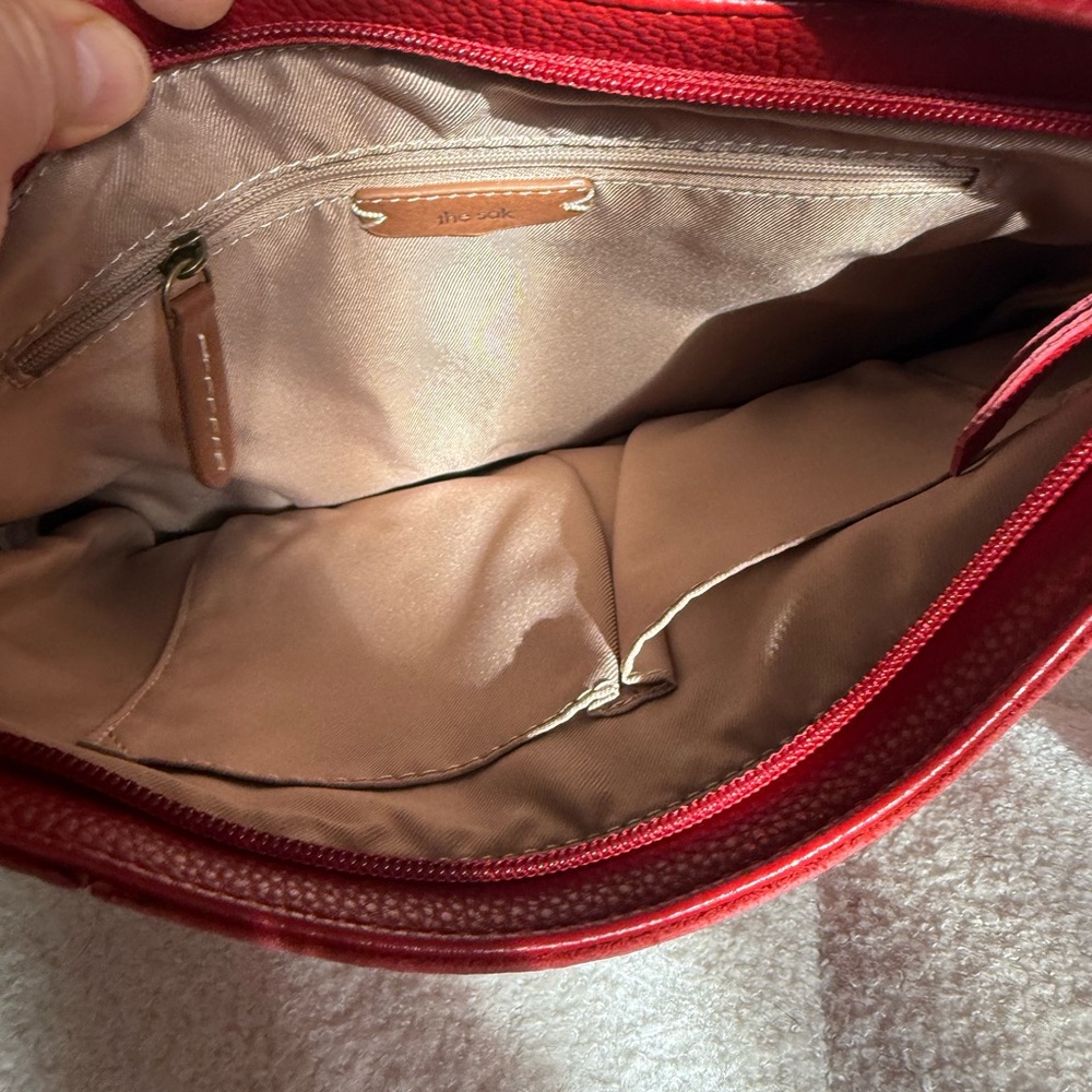 The Sak Red Leather Tote Bag - Picture 3 of 3